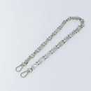 LOUIS VUITTON Chain Shoulder Strap metal 22"" Silver LV Auth 150794-6