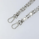 LOUIS VUITTON Chain Shoulder Strap metal 22"" Silver LV Auth 150794-7