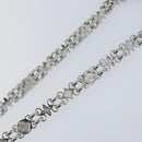 LOUIS VUITTON Chain Shoulder Strap metal 22"" Silver LV Auth 150794-8