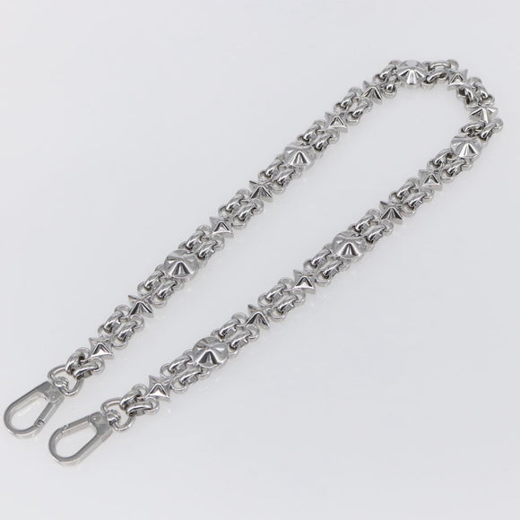 LOUIS VUITTON Chain Shoulder Strap metal 23.6"" Silver LV Auth 150795