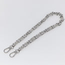 LOUIS VUITTON Chain Shoulder Strap metal 23.6"" Silver LV Auth 150795-6