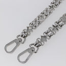 LOUIS VUITTON Chain Shoulder Strap metal 23.6"" Silver LV Auth 150795-7