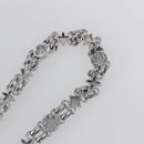 LOUIS VUITTON Chain Shoulder Strap metal 23.6"" Silver LV Auth 150795-9
