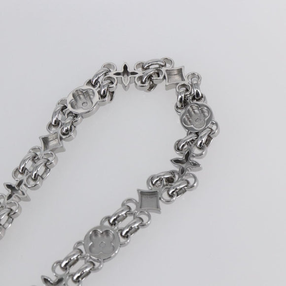 LOUIS VUITTON Chain Shoulder Strap metal 23.6"" Silver LV Auth 150795