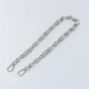 LOUIS VUITTON Chain Shoulder Strap metal 23.6"" Silver LV Auth 150796-2