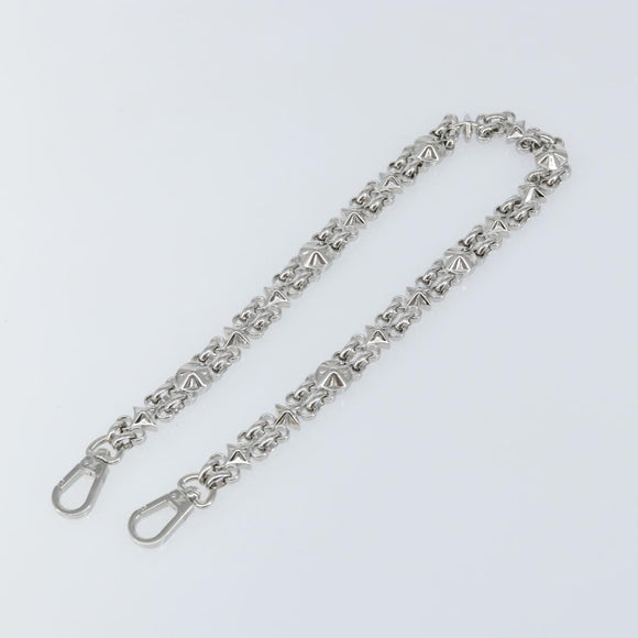 LOUIS VUITTON Chain Shoulder Strap metal 23.6"" Silver LV Auth 150796