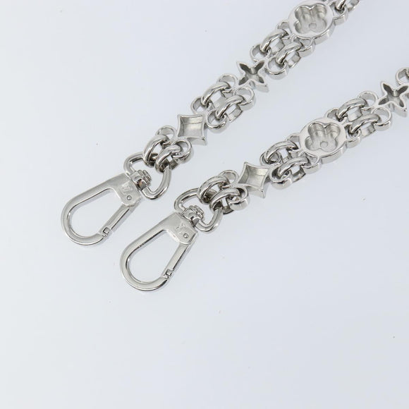 LOUIS VUITTON Chain Shoulder Strap metal 23.6"" Silver LV Auth 150796