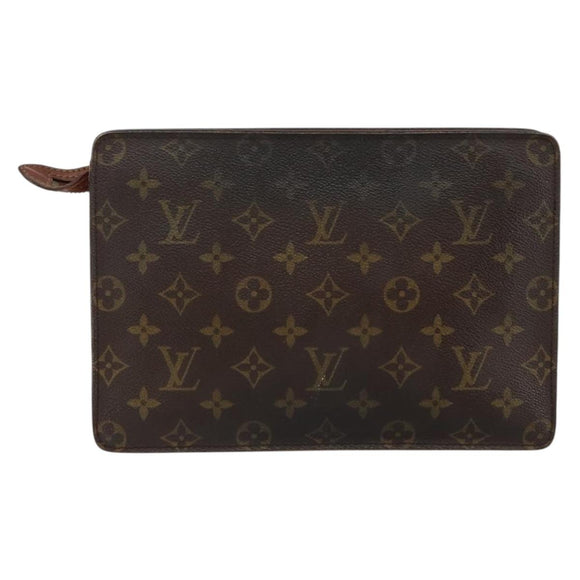 LOUIS VUITTON Monogram Pochette Homme Clutch Bag M51795 LV Auth 150800