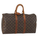 LOUIS VUITTON Monogram Keepall 45 Boston Bag M41428 LV Auth 150804-1