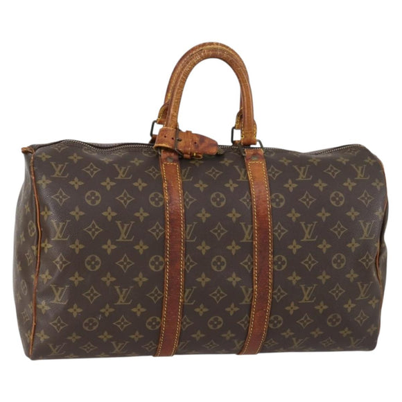 LOUIS VUITTON Monogram Keepall 45 Boston Bag M41428 LV Auth 150804
