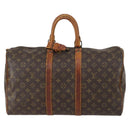 LOUIS VUITTON Monogram Keepall 45 Boston Bag M41428 LV Auth 150804-13