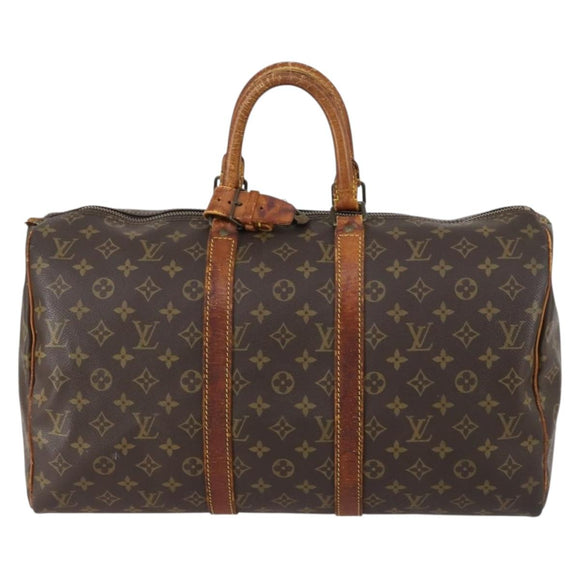 LOUIS VUITTON Monogram Keepall 45 Boston Bag M41428 LV Auth 150804