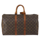 LOUIS VUITTON Monogram Keepall 45 Boston Bag M41428 LV Auth 150804-2