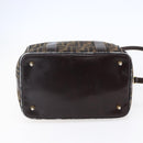 FENDI Zucca Canvas Hand Bag 2way Black Brown Auth 150808-5