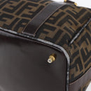 FENDI Zucca Canvas Hand Bag 2way Black Brown Auth 150808-8