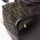 FENDI Zucca Canvas Hand Bag 2way Black Brown Auth 150808-18