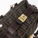 FENDI Zucca Canvas Handtasche 2-Wege Schwarz Braun Authentisch 150808-19