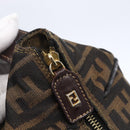 FENDI Zucca Canvas Hand Bag 2way Black Brown Auth 150808-20
