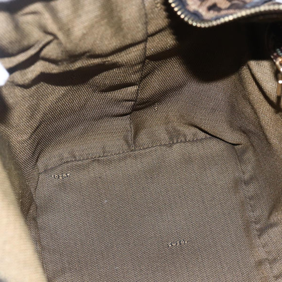 FENDI Zucca Canvas Hand Bag 2way Black Brown Auth 150808