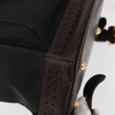 LOEWE Backpack Canvas PVC Black Gold Auth 150809-10