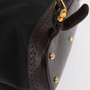 LOEWE Backpack Canvas PVC Black Gold Auth 150809-16