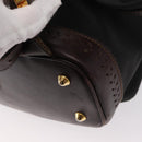 LOEWE Backpack Canvas PVC Black Gold Auth 150809-17
