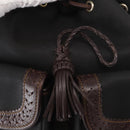 LOEWE Backpack Canvas PVC Black Gold Auth 150809-18