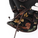 LOEWE Backpack Canvas PVC Black Gold Auth 150809-19