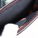 LOEWE Backpack Canvas PVC Black Gold Auth 150809-25