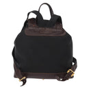 LOEWE Backpack Canvas PVC Black Gold Auth 150809-2