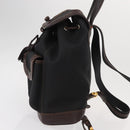 LOEWE Backpack Canvas PVC Black Gold Auth 150809-3