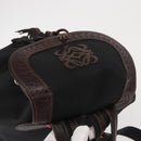 LOEWE Backpack Canvas PVC Black Gold Auth 150809-6