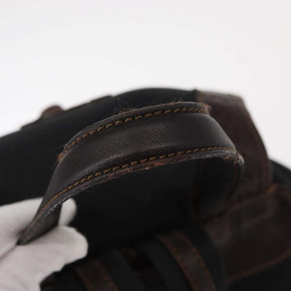 LOEWE Backpack Canvas PVC Black Gold Auth 150809