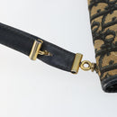 Christian Dior Trotter Canvas Shoulder Bag Navy Gold Auth 150810-10
