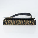 Christian Dior Trotter Canvas Shoulder Bag Navy Gold Auth 150810-11