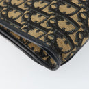 Christian Dior Trotter Canvas Shoulder Bag Navy Gold Auth 150810-15
