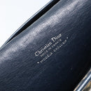 Christian Dior Trotter Canvas Shoulder Bag Navy Gold Auth 150810-19