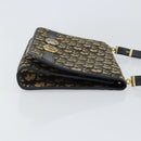 Christian Dior Trotter Canvas Shoulder Bag Navy Gold Auth 150810-4