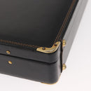 BALLY Attache Case Leather Black Gold Auth 150811-10