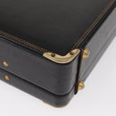 BALLY Attache Case Leather Black Gold Auth 150811-12