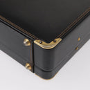 BALLY Attache Case Leather Black Gold Auth 150811-13