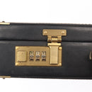 BALLY Attache Case Leather Black Gold Auth 150811-15