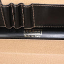 BALLY Attache Case Leather Black Gold Auth 150811-16