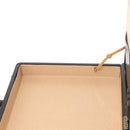 BALLY Attache Case Leather Black Gold Auth 150811-19