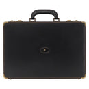 BALLY Attache Case Leather Black Gold Auth 150811-2