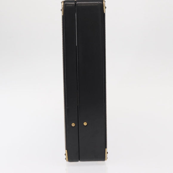BALLY Attache Case Leather Black Gold Auth 150811