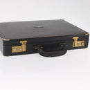 BALLY Attache Case Leather Black Gold Auth 150811-6