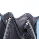 BALENCIAGA Hand Bag Leather Light Blue Silver Auth 150812-19