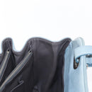 BALENCIAGA Hand Bag Leather Light Blue Silver Auth 150812-22