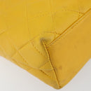 CHANEL Matelasse Shoulder Bag Lamb Skin Yellow Gold CC Auth 150813-15